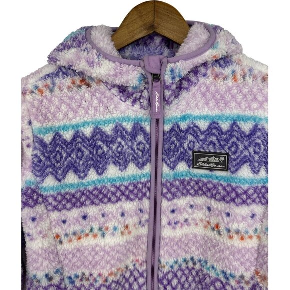 Eddie Bauer Girls Quest Plush Fleece Hooded Jacket Size M - Picture 4 of 10